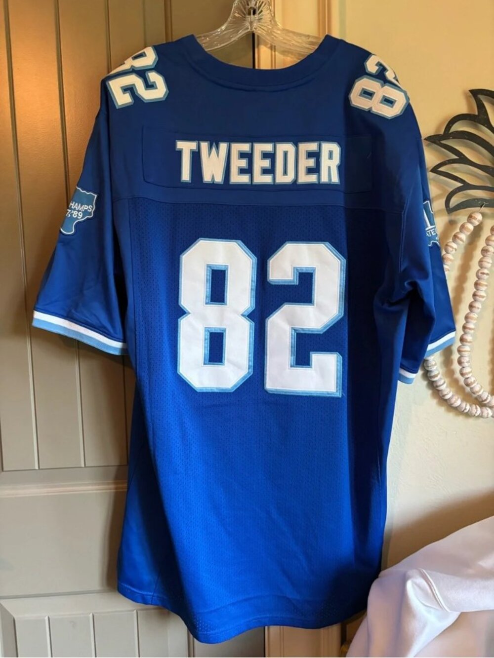 Blue 'Tweeder' Football Jersey varsity blues 82, clothes